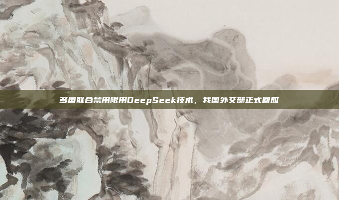 多国联合禁用限用DeepSeek技术，我国外交部正式回应