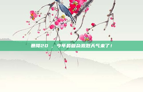 暴降20℃，今年最复杂激烈天气来了！